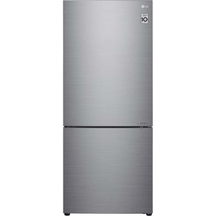 LG 28 Inch Bottom Freezer Refrigerator in Platinum Silver 14.7 Cu. Ft. (LBNC15231V)