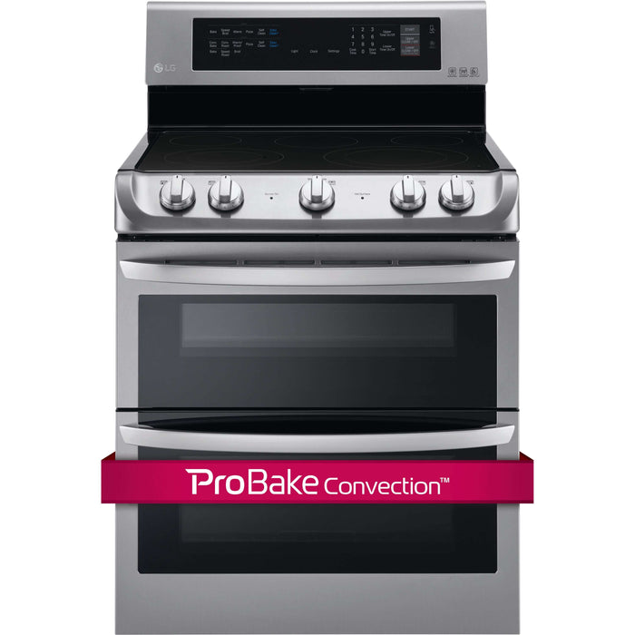 LG 30 Inch Freestanding Electric Range with Double Oven in Stainless Steel 7.3 Cu.Ft. (LDE4413ST)