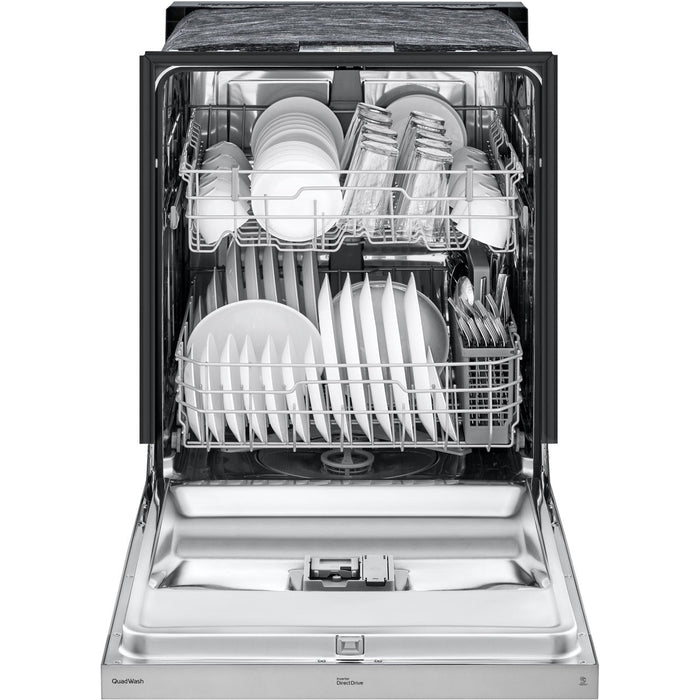 LG 4-Piece Kitchen Appliance Package with Range, French Door Refrigerator, Microwave, and Dishwasher (4KAP-LGLRLMLD30)