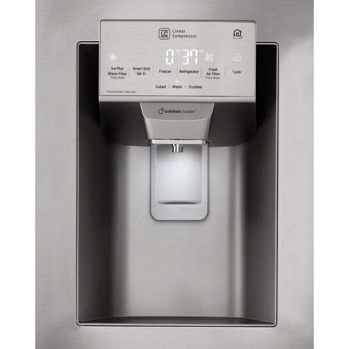 LG 36 Inch 3-Door French Door Refrigerator in Stainless Steel 22 Cu. Ft. (LFXC22526S)