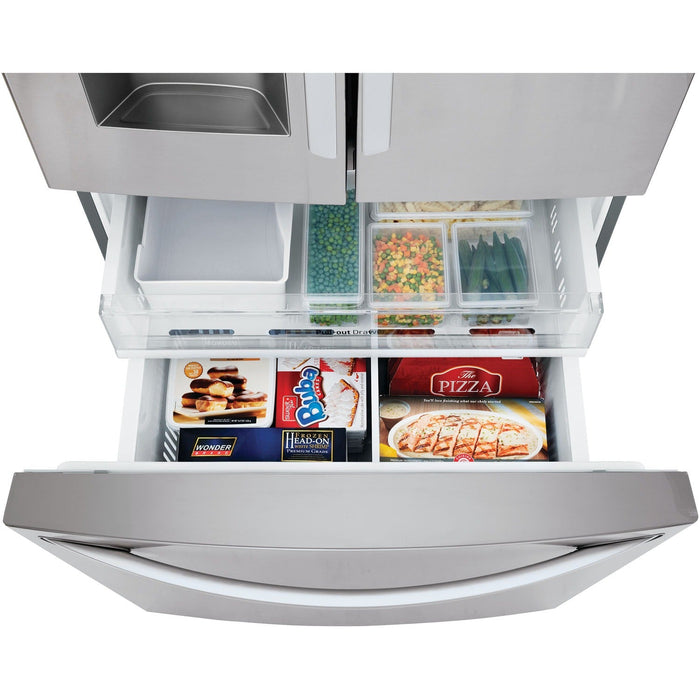 LG 36 Inch 3-Door French Door Refrigerator in Stainless Steel 22 Cu. Ft. (LFXC22526S)