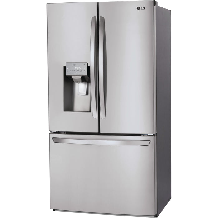 LG 36 Inch 3-Door French Door Refrigerator in Stainless Steel 22 Cu. Ft. (LFXC22526S)