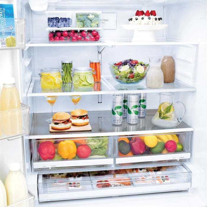 LG 36 Inch Wi-Fi Enabled 3-Door French Door Refrigerator in Stainless Steel 22 Cu. Ft. (LFXS26973S)