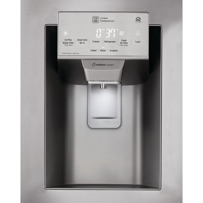 LG 36 Inch Wi-Fi Enabled 3-Door French Door Refrigerator in Stainless Steel 22 Cu. Ft. (LFXS26973S)