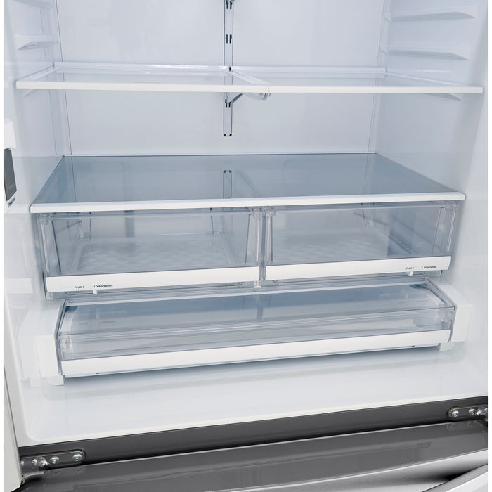 LG 36 Inch 4-Door French Door Refrigerator in Stainless Steel 23 Cu. Ft. (LMWC23626S)