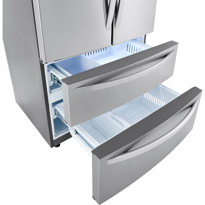 LG 36 Inch 4-Door French Door Refrigerator 27 Cu. Ft. (LMWS27626S)