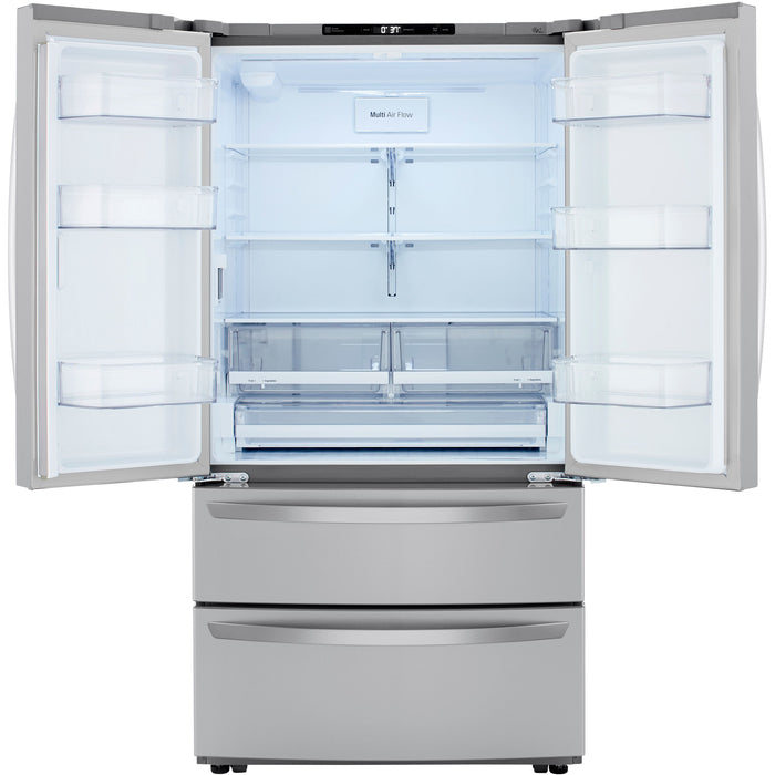 LG 36 Inch 4-Door French Door Refrigerator 27 Cu. Ft. (LMWS27626S)