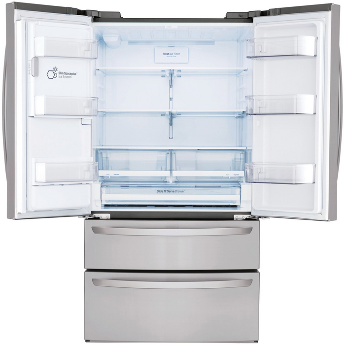 LG 4-Piece Kitchen Appliance Package with Range, French Door Refrigerator, Microwave, and Dishwasher (4KAP-LGLRLMLD30)