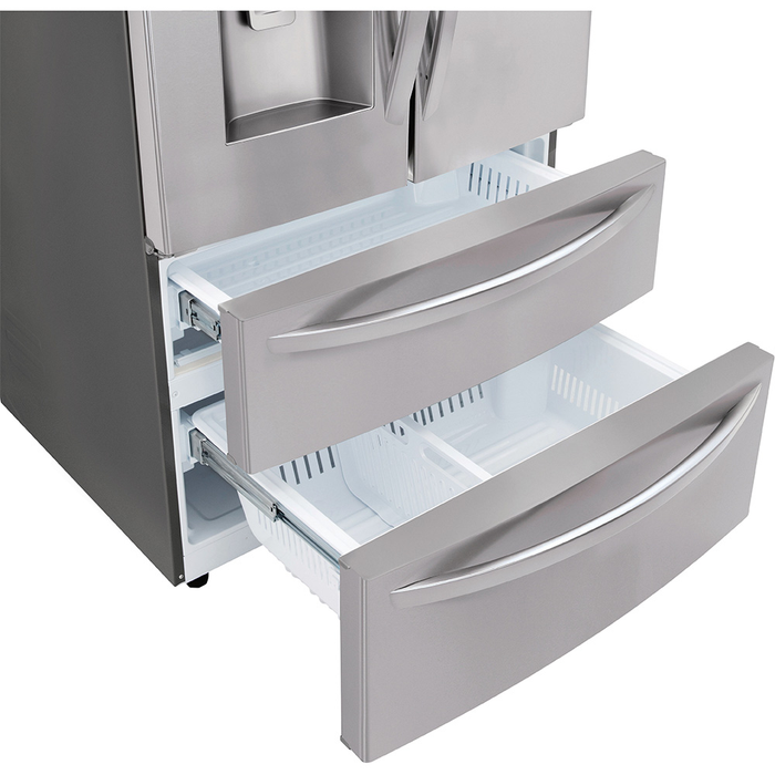 LG 4-Piece Kitchen Appliance Package with Range, French Door Refrigerator, Microwave, and Dishwasher (4KAP-LGLRLMLD30)