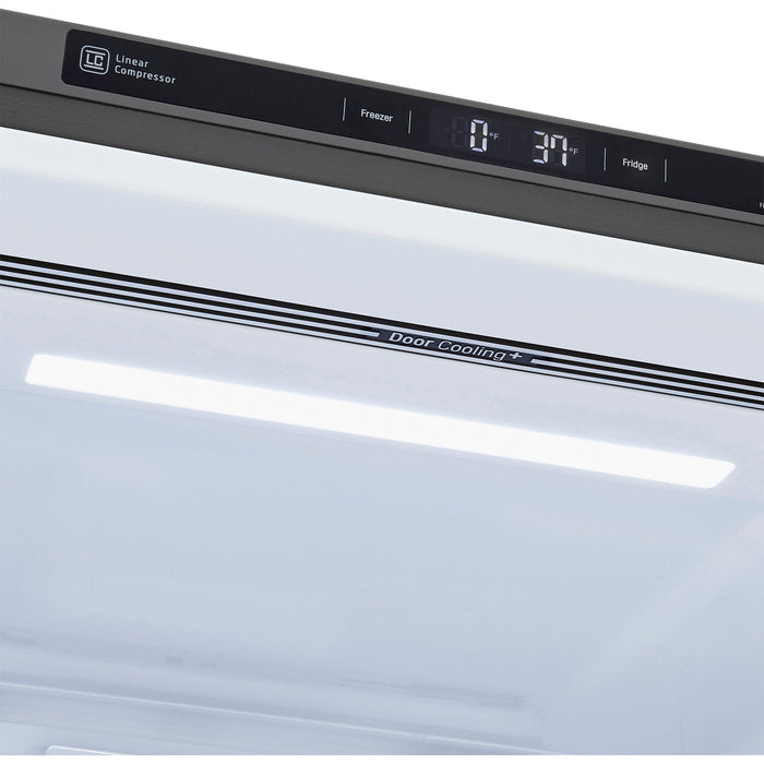 LG 33 Inch Bottom Freezer Refrigerator in Black Stainless Steel 26 Cu. Ft. (LRDCS2603D)