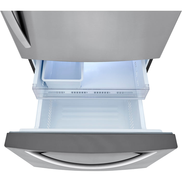 LG 33 Inch Bottom Freezer Refrigerator in Stainless Steel 26 Cu. Ft. (LRDCS2603S)