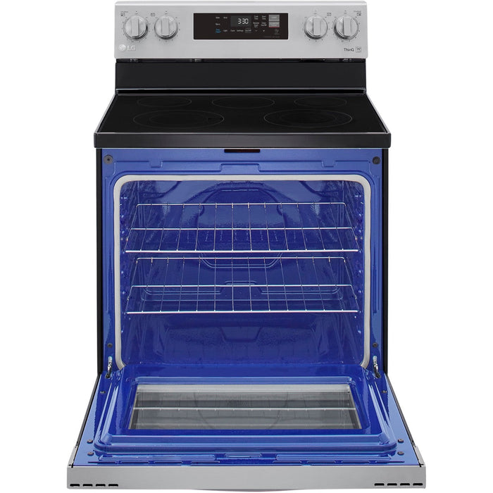 LG 6.3-Cu. Ft. Electric Smart Range with EasyClean, Stainless Steel (LREL6321S)