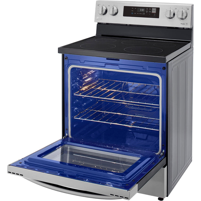LG 6.3-Cu. Ft. Electric Smart Range with EasyClean, Stainless Steel (LREL6321S)