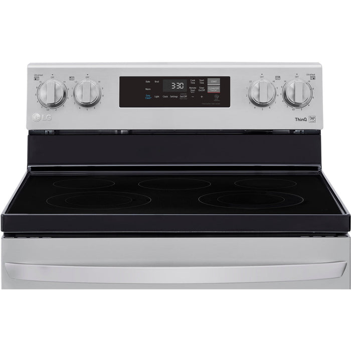 LG 6.3-Cu. Ft. Electric Smart Range with EasyClean, Stainless Steel (LREL6321S)