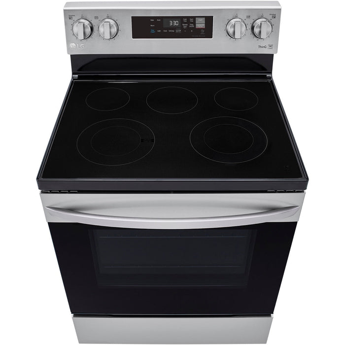 LG 6.3-Cu. Ft. Electric Smart Range with EasyClean, Stainless Steel (LREL6321S)