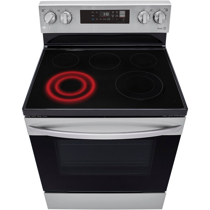 LG 6.3-Cu. Ft. Electric Smart Range with EasyClean, Stainless Steel (LREL6321S)