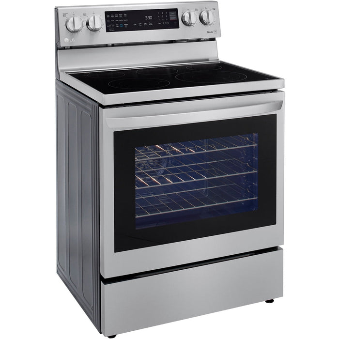 LG 4-Piece Kitchen Appliance Package with Range, French Door Refrigerator, Microwave, and Dishwasher (4KAP-LGLRLMLD30)