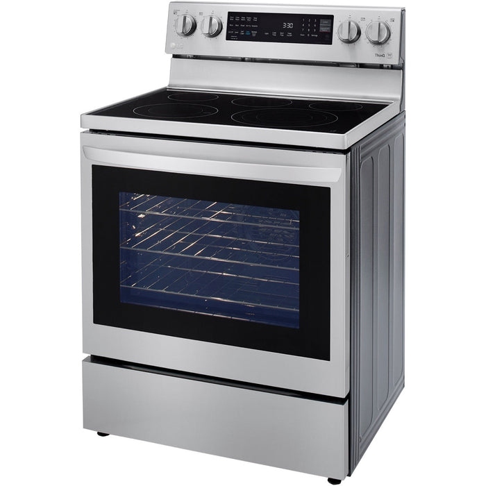 LG 4-Piece Kitchen Appliance Package with Range, French Door Refrigerator, Microwave, and Dishwasher (4KAP-LGLRLMLD30)