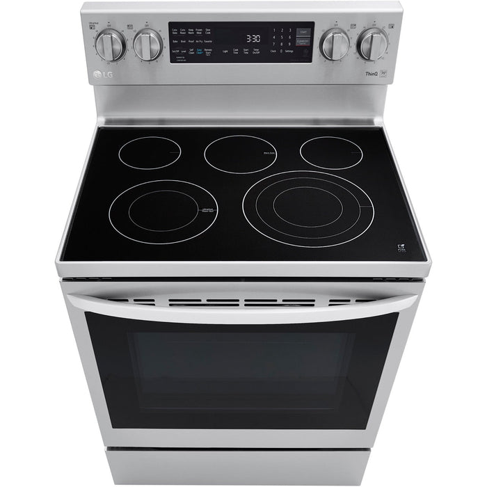 LG 4-Piece Kitchen Appliance Package with Range, French Door Refrigerator, Microwave, and Dishwasher (4KAP-LGLRLMLD30)