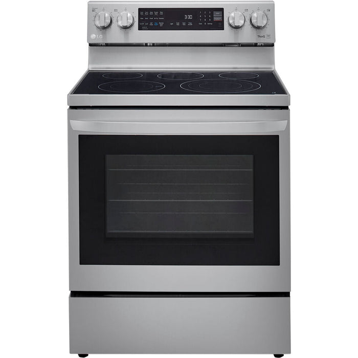LG 4-Piece Kitchen Appliance Package with Range, French Door Refrigerator, Microwave, and Dishwasher (4KAP-LGLRLMLD30)