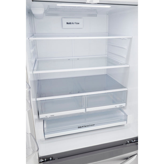 LG 33 Inch 3-Door French Door Refrigerator in Stainless Steel 25.1 Cu. Ft. (LRFCS2503S)