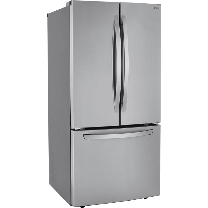 LG 33 Inch 3-Door French Door Refrigerator in Stainless Steel 25.1 Cu. Ft. (LRFCS2503S)
