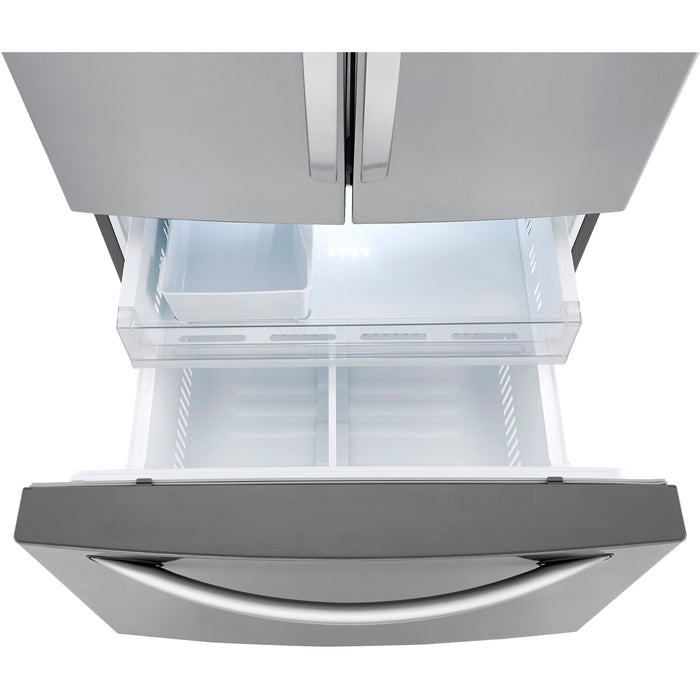 LG 33 Inch 3-Door French Door Refrigerator in Stainless Steel 25.1 Cu. Ft. (LRFCS2503S)
