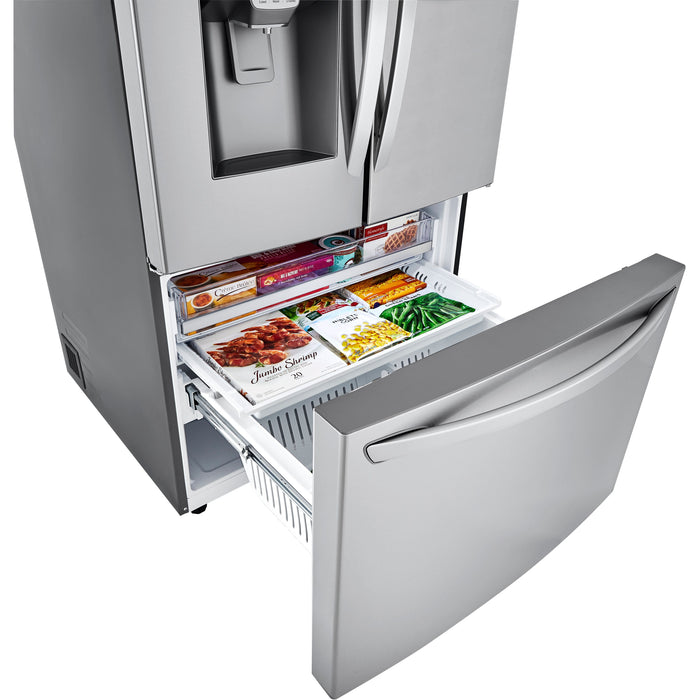 LG 36 Inch 3-Door French Door Refrigerator in Stainless Steel 30 Cu. Ft. (LRFDS3016S)