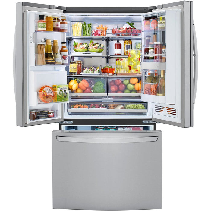 LG 36 Inch Counter-Depth French Door Refrigerator in Stainless Steel 24 Cu. Ft. (LRFVC2406S)