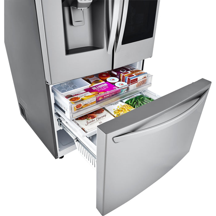 LG 36 Inch Counter-Depth French Door Refrigerator in Stainless Steel 24 Cu. Ft. (LRFVC2406S)