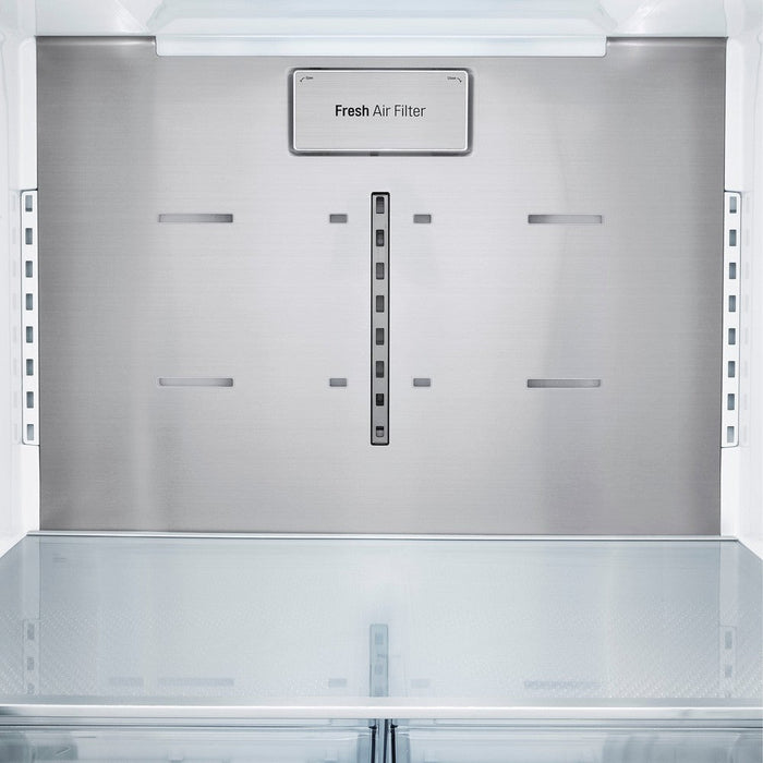 LG 36 Inch Counter-Depth French Door Refrigerator in Black Stainless Steel 30 Cu. Ft. (LRFVS3006D)