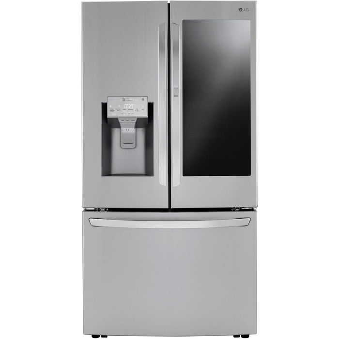 LG 36 Inch Counter-Depth French Door Refrigerator in Stainless Steel 30 Cu. Ft. (LRFVS3006S)