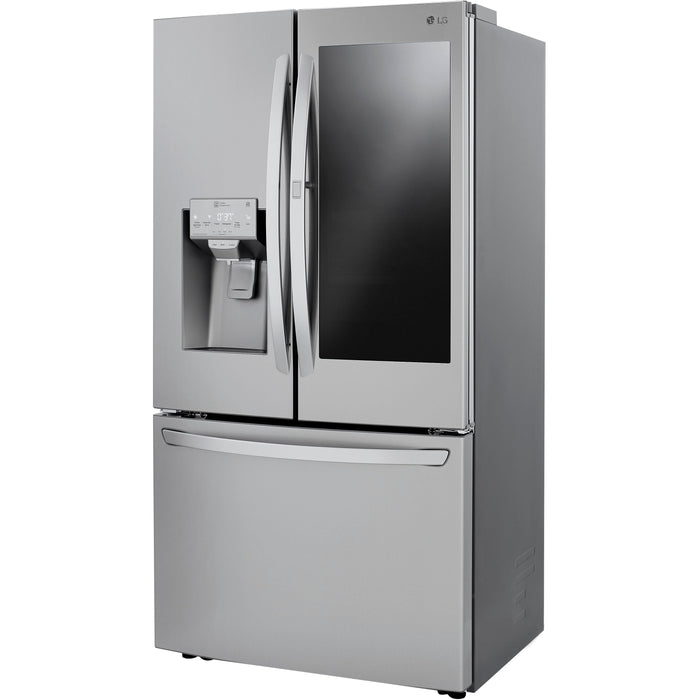 LG 36 Inch Counter-Depth French Door Refrigerator in Stainless Steel 30 Cu. Ft. (LRFVS3006S)