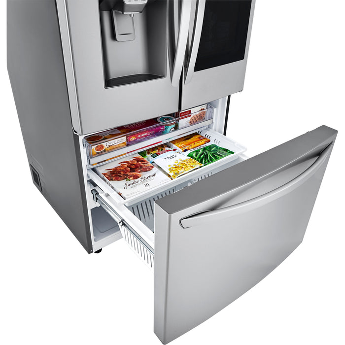 LG 36 Inch Counter-Depth French Door Refrigerator in Stainless Steel 30 Cu. Ft. (LRFVS3006S)