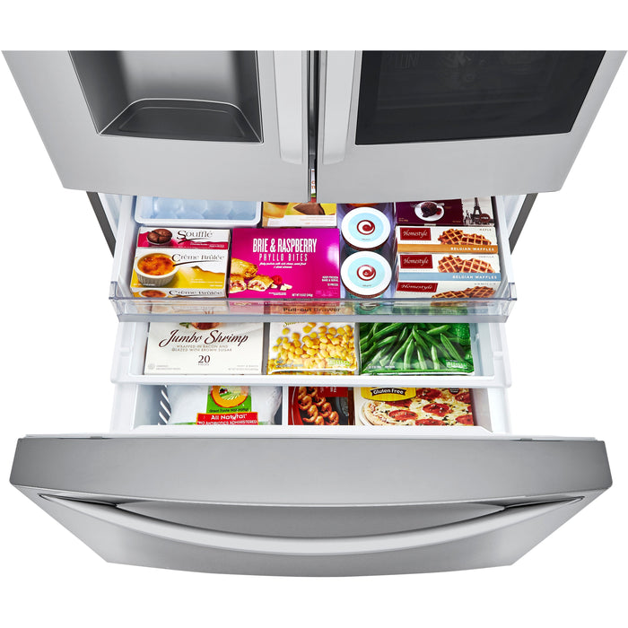 LG 36 Inch Counter-Depth French Door Refrigerator in Stainless Steel 30 Cu. Ft. (LRFVS3006S)