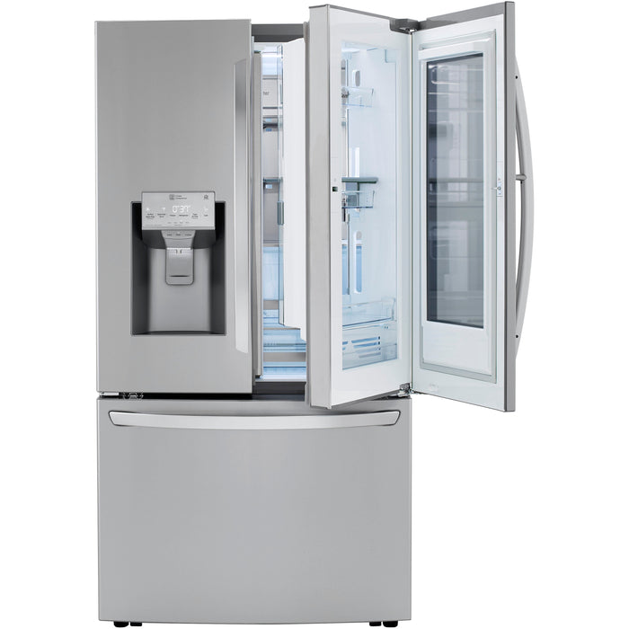 LG 36 Inch Counter-Depth French Door Refrigerator in Stainless Steel 30 Cu. Ft. (LRFVS3006S)