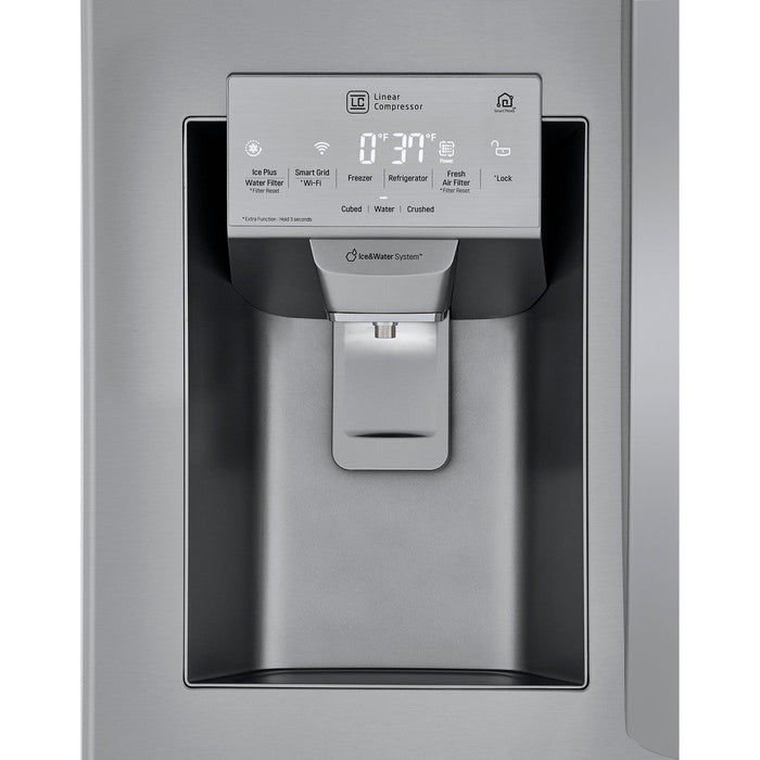 LG 33 Inch 3-Door French Door Refrigerator in Stainless Steel 25 Cu. Ft. (LRFXS2503S)
