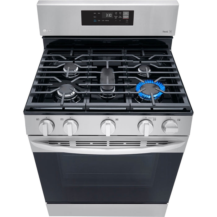 LG 5.8-Cu. Ft. Gas Smart Range with EasyClean, Stainless Steel (LRGL5821S)