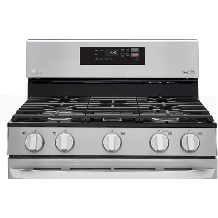 LG 5.8-Cu. Ft. Gas Smart Range with EasyClean, Stainless Steel (LRGL5821S)