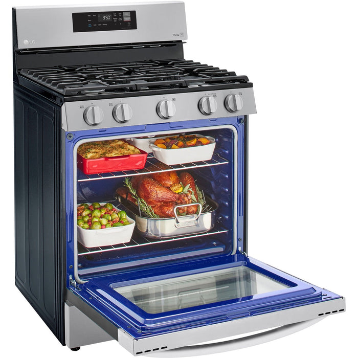 LG 5.8-Cu. Ft. Gas Smart Range with EasyClean, Stainless Steel (LRGL5821S)