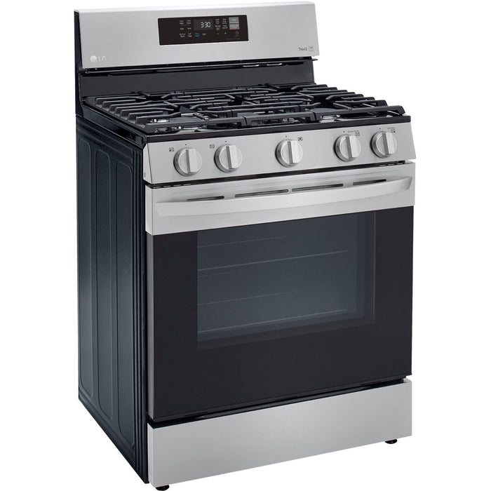 LG 5.8-Cu. Ft. Gas Convection Smart Range with AirFry, Stainless Steel (LRGL5823S)