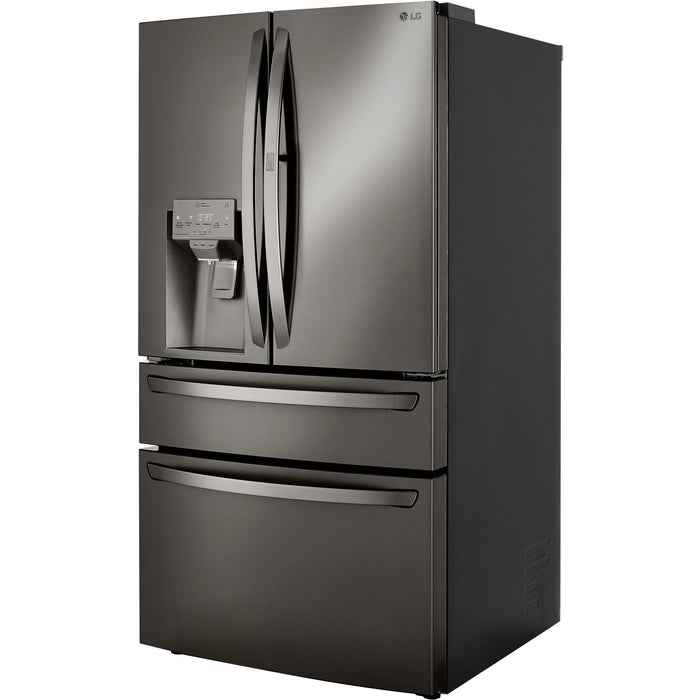 LG 36 Inch 4-Door French Door Refrigerator in Black Stainless Steel 23 Cu. Ft. (LRMDC2306D)