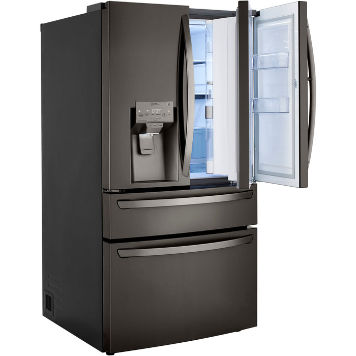 LG 36 Inch 4-Door French Door Refrigerator in Black Stainless Steel 23 Cu. Ft. (LRMDC2306D)