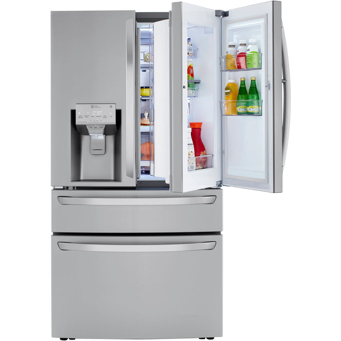 LG 36 Inch 4-Door French Door Refrigerator in Stainless Steel 23 Cu. Ft. (LRMDC2306S)