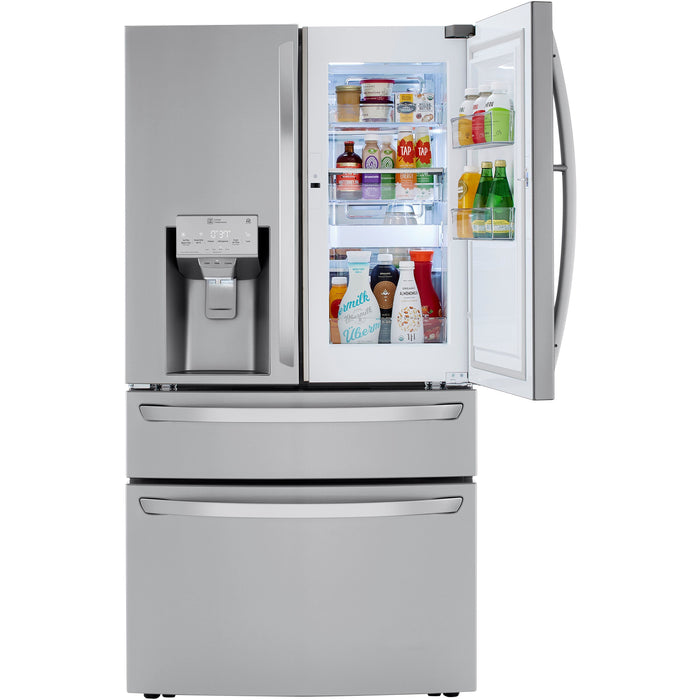 LG 36 Inch 4-Door French Door Refrigerator in Stainless Steel 23 Cu. Ft. (LRMDC2306S)