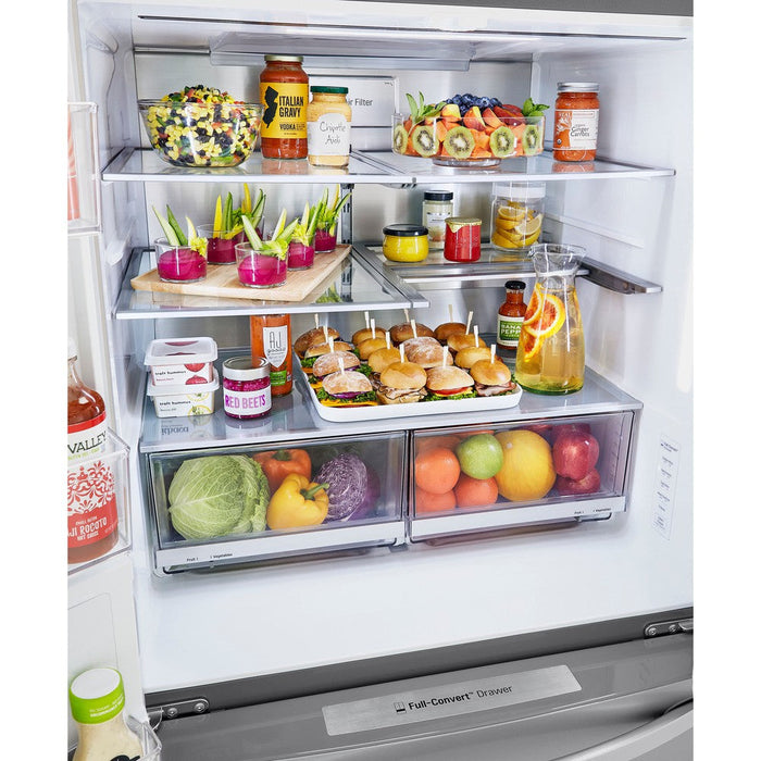 LG 36 Inch 4-Door French Door Refrigerator in Stainless Steel 23 Cu. Ft. (LRMDC2306S)