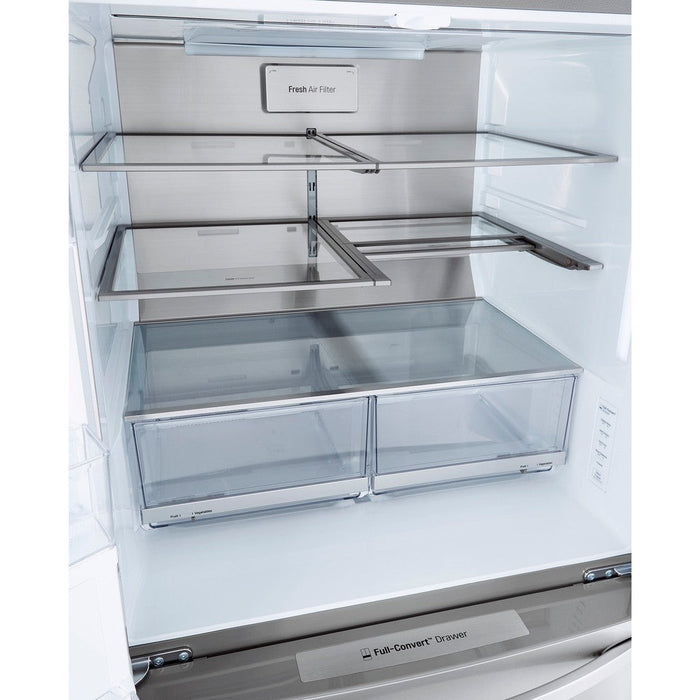 LG 36 Inch 4-Door French Door Refrigerator in Stainless Steel 23 Cu. Ft. (LRMDC2306S)