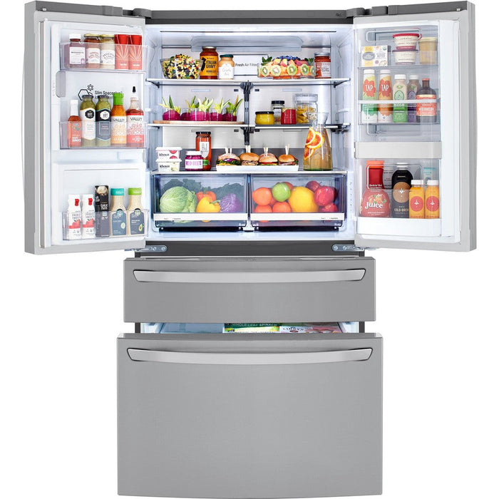 LG 36 Inch 4-Door French Door Refrigerator in Stainless Steel 23 Cu. Ft. (LRMDC2306S)
