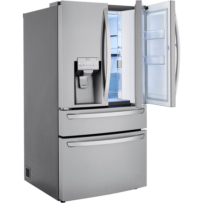 LG 36 Inch 4-Door French Door Refrigerator in Stainless Steel 23 Cu. Ft. (LRMDC2306S)