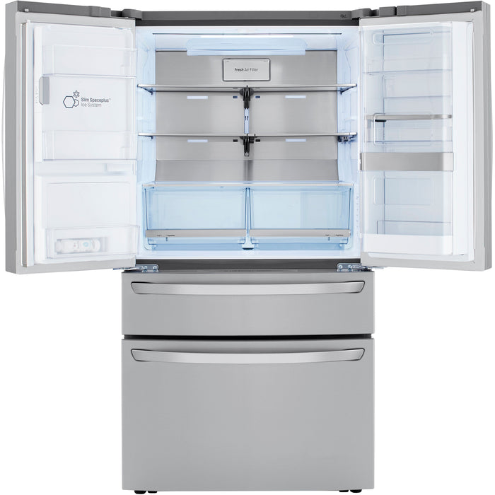 LG 36 Inch 4-Door French Door Refrigerator in Stainless Steel 23 Cu. Ft. (LRMDC2306S)